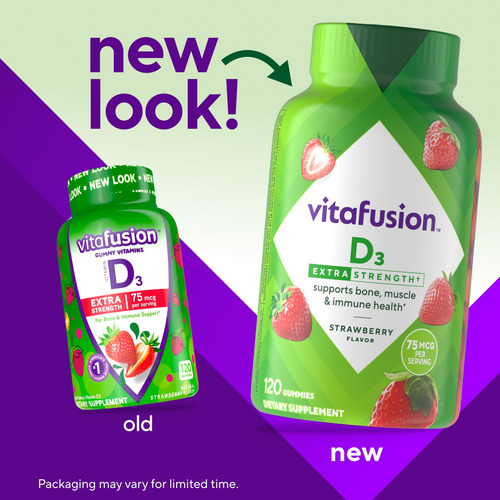 Vitamin D3 Gummy Vitafusion Extra Strength 120 Unidades - Imagem 2