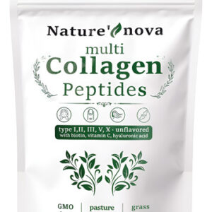 Colágeno Em Pó Nature"s Nova Multi Tipo I Ii Iii V X Com