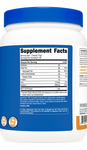 Nutricost Mct Em Pó Premium Sabor Caramelo 045 Kg - Imagem 5