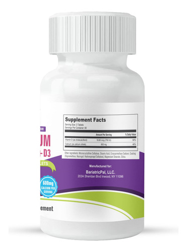 Citrato De Cálcio Bariatricpal Easy Swallow (600 Mg) E Compr - Imagem 14