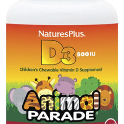Natures Plus Animal Parade Vitamina D3 Sem Açúcar Para Cria