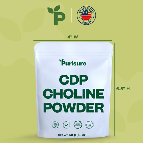 Suplemento Purisure Cdp Choline Powder 50g 200 Porções - Imagem 8