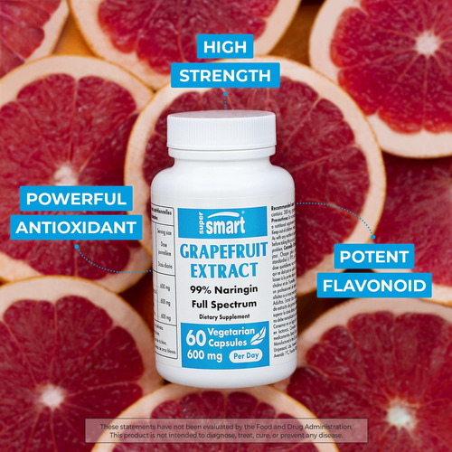Suplemento De Extrato De Toranja Supersmart 600mg 60 Cápsula - Imagem 2