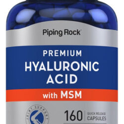 Ácido Hialurônico Piping Rock Com Msm 1000mg 160 Cápsula