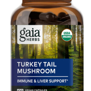 Suplemento Gaia Herbs Turkey Tail Mushroom 120 Cápsulas Vega