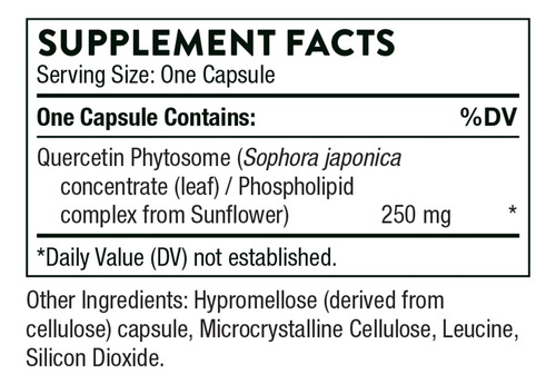 Suplemento Thorne Quercetin Phytosome 60 Cápsulas - Imagem 2