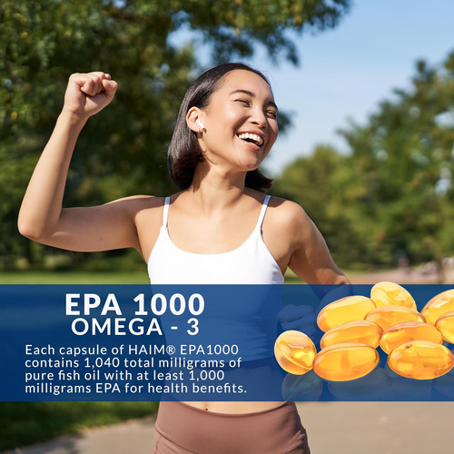 Haim Epa 1000 Omega 3 Ultra Puro 90% Min. Suplementos De Ól - Imagem 12