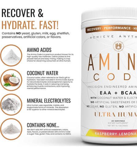 Código Amino Ultrahumano: Aminoácidos Essenciais + Bcaa - Imagem 13