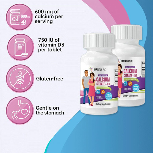 Citrato De Cálcio Bariatricpal Easy Swallow (600 Mg) E Compr - Imagem 15
