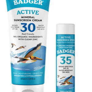 Conjunto De Proteção Solar Badger Mineral Spf 30 Cream E Spf