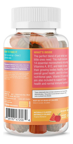 Vitaminas Suku - The Complete Kids Multi - Vitamina A Folat - Imagem 12