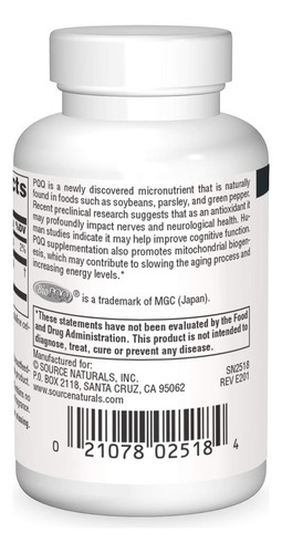 Fonte Naturals Pqq Mind Suporte Cognitivo Neuroprotetor* 30 - Imagem 6
