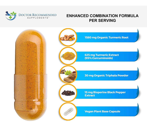 Curcumina De Cúrcuma Com Bioperina - 360 Cápsulas Vegetais - - Imagem 10