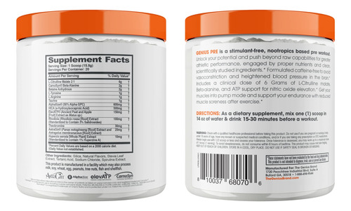 Pré Treino Boosted Energy Genius Pre Workout 20 Doses Sem Ca - Imagem 8