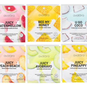 Conjunto De Máscaras Em Lençol Avatara Beauty Skincare Com E