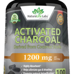Cápsulas De Carvão Ativado Naturalife Labs 1.200 Mg 100 Vega