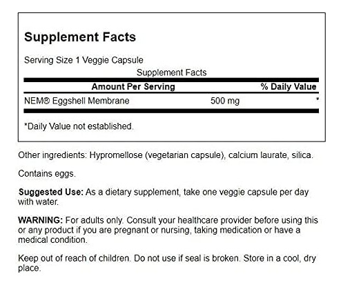 Membrana De Casca De Ovo Swanson Ultra 500 Mg 30 Cápsulas Ve - Imagem 10