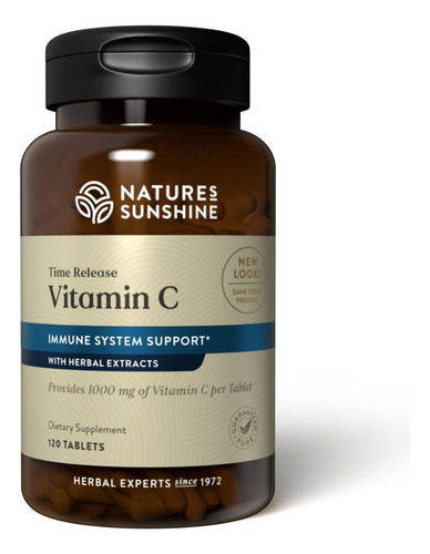 Natures Sunshine Vitamina C Time Release 1000 Mg 120 Compr - Imagem 8