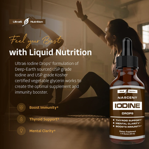 Suplemento De Iodo Nascente Ultra6 Nutrition Liquid 30ml - Imagem 4