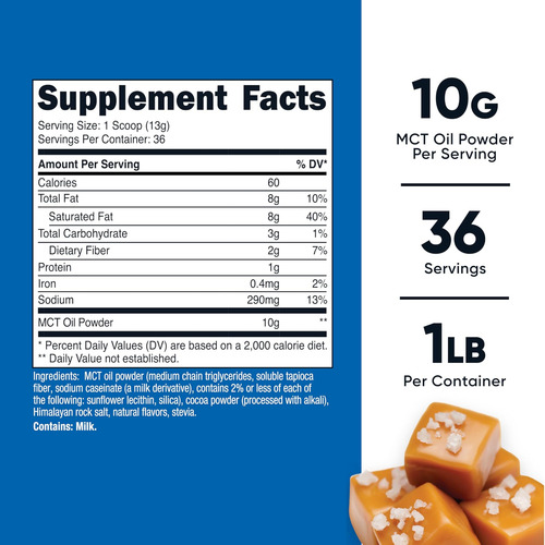 Nutricost Mct Em Pó Premium Sabor Caramelo 045 Kg - Imagem 2
