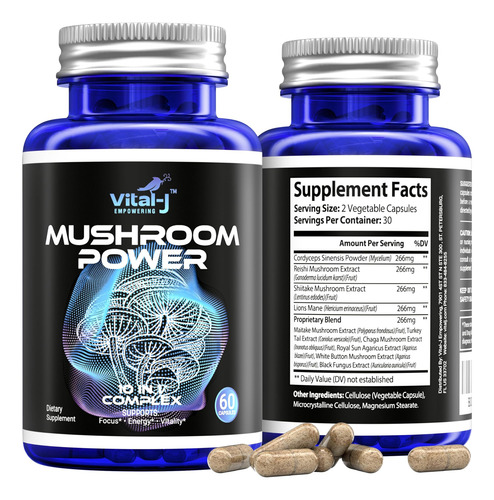 Mushroom Power Complex 10 Em 1 Reishi Shiitake E Lions Mane - Imagem 14