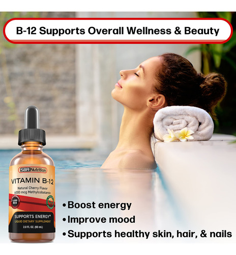 Gotas De Líquido Sublingual De Vitamina B12 Sbr Nutrition 60 - Imagem 5