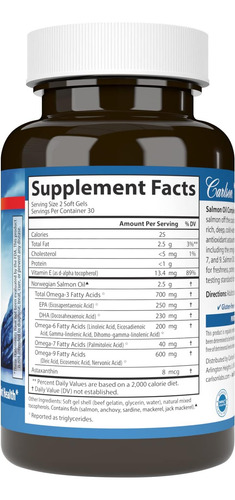 Carlson - Óleo De Salmão Completo 700 Mg De Ômega-3 + Astax - Imagem 2