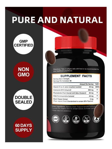 Drfoster Coqmg Ubiquinol Co Q 10 Suplemento Coenzima Q10 E - Imagem 2