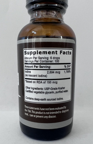 Suplemento De Iodo Nascente Ultra6 Nutrition Liquid 30ml - Imagem 7