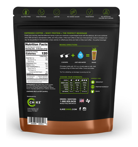 Café Gelado Com Proteína Chike Mocha 153 Onças 20g Protein - Imagem 2