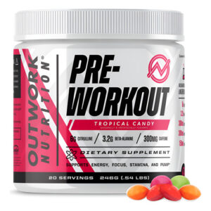 Pre Workout Powder Outwork Nutrition Tropical Candy Flavor