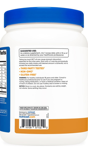 Nutricost Mct Em Pó Premium Sabor Caramelo 045 Kg - Imagem 4