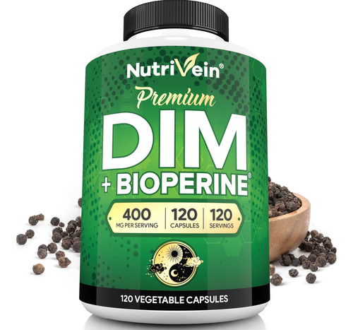 Suplemento Nutrivein Premium Dim 400 Mg Por Dia 120 Cápsulas