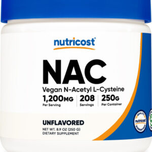 Nutricost Nac N-acetil L-cisteína Em Pó 250 G Vegano