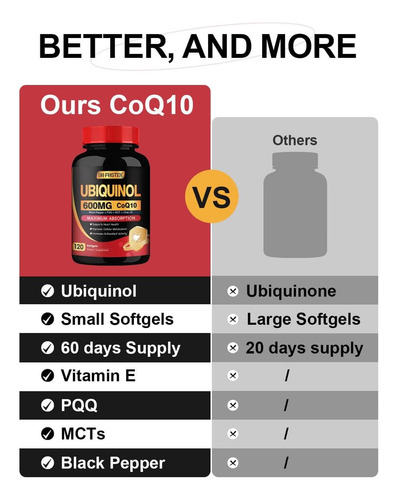 Drfoster Coqmg Ubiquinol Co Q 10 Suplemento Coenzima Q10 E - Imagem 9