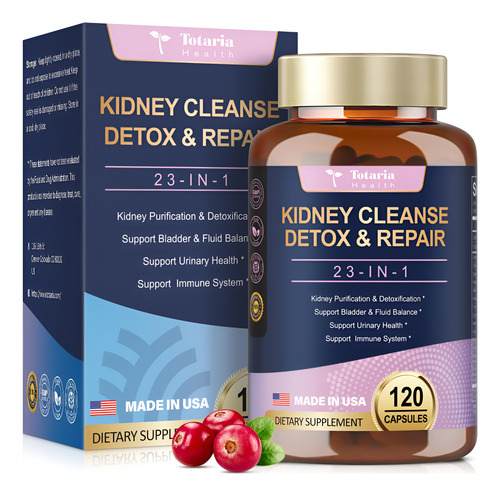 Suplemento Totaria Kidney Cleanse Detox & Repair Vegan