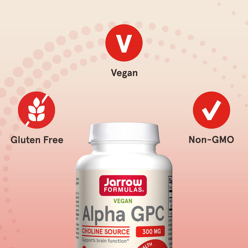 Suplemento Jarrow Formulas Alpha Gpc 300 Mg 60 Cápsulas Vege - Imagem 5