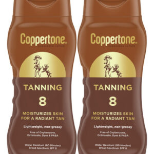 Loção Protetora Solar Coppertone Tanning Spf 8 240 Ml (pacot