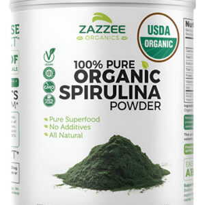 Spirulina Orgânica Em Pó Zazzee 1 Kg Certificado Pelo Usda