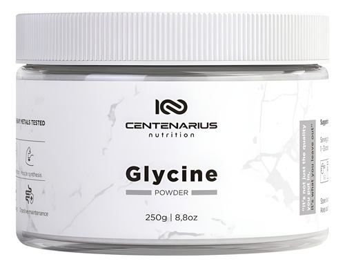 Suplemento Centenarius Nutrition Glicina Em Pó 100g Vegan