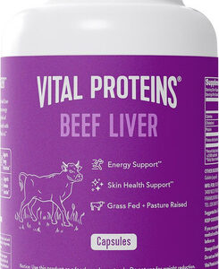 Vital Proteins Fígado De Vaca Alimentado Com Erva Cápsulas