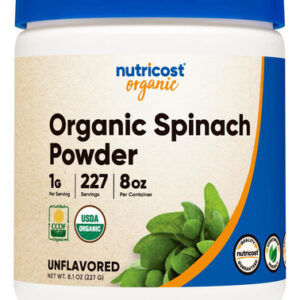 Pó De Espinafre Orgânico Nutricost 8 Onças (1 Grama Por Porç