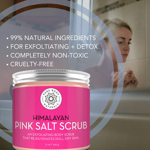 Esfoliante De Sal Pure Body Naturals Himalayan 355 Ml Com Ól - Imagem 5