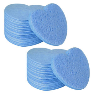 Esponjas Faciais Spunspon 100 Unidades Em Forma De Coração A