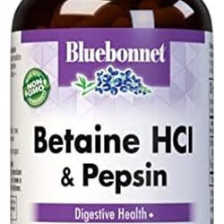 Cápsulas Vegetarianas Bluebonnet Betaine Hci Plus Pepsin 1