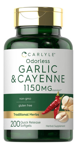 Alho Inodoro Carlyle E Pimenta Caiena 1150mg 200 Cápsulas - Imagem 9