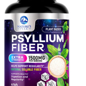 Cápsulas De Casca De Psyllium Em Pó Nature&quots Peak 1500 Mg -