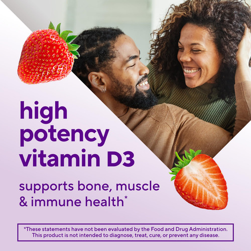 Vitamin D3 Gummy Vitafusion Extra Strength 120 Unidades - Imagem 3