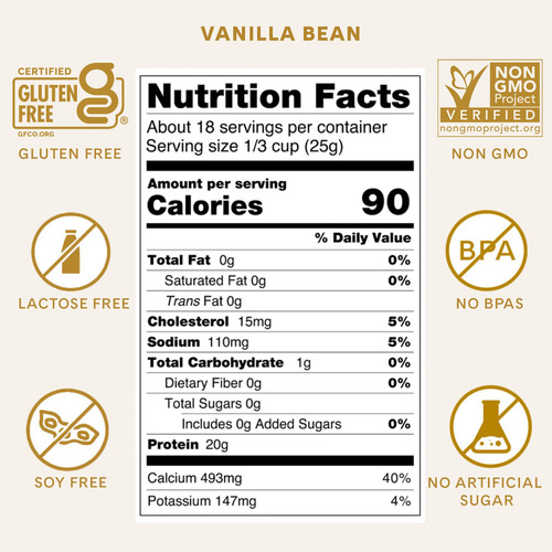 Proteína Em Pó Com Sabor Icônico De Baunilha 454g 20g De Pro - Imagem 2