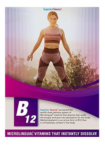 Vitamina B-12 Marca Superior Source 1000 Mcg/100 Comprimidos - Imagem 2